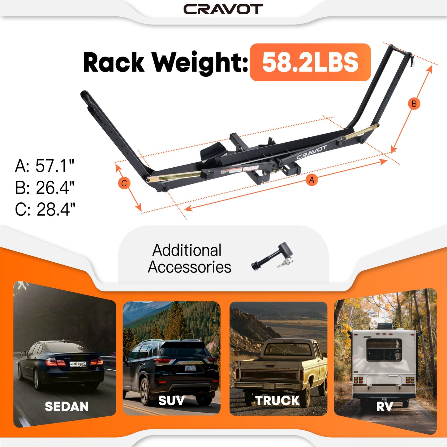 CRAVOT MagRack X1 히치 자전거 랙