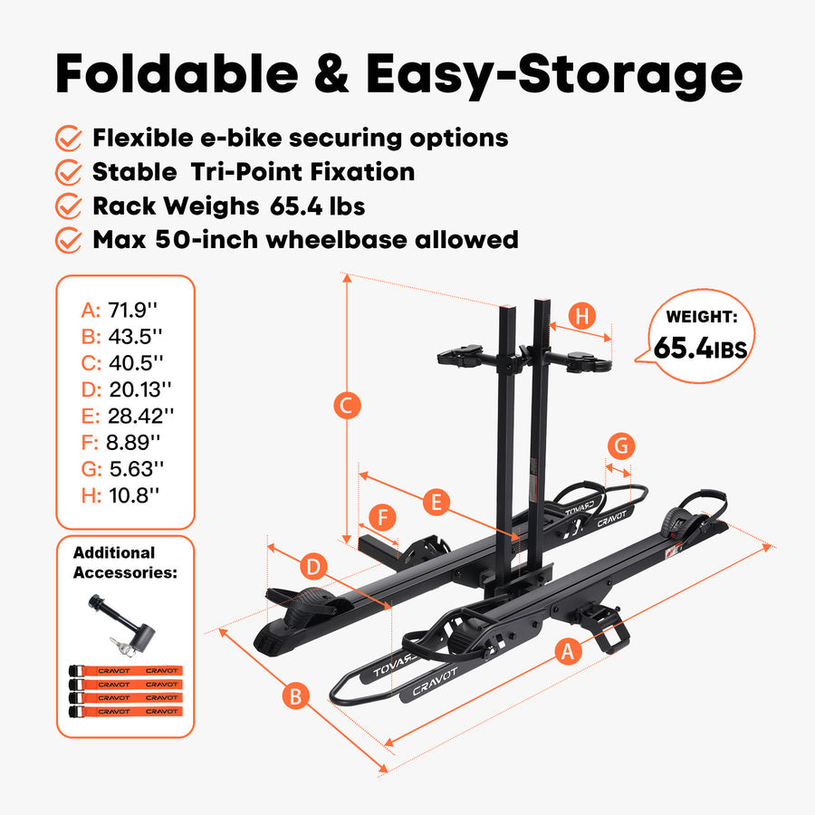 CRAVOT CyberRack E2 PLUS Hitch Bike Rack (Dual)