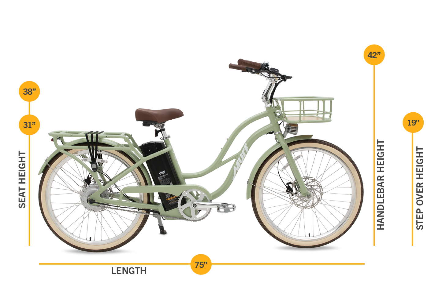 Murf Gigi Electric Beach Cruiser E-Bike