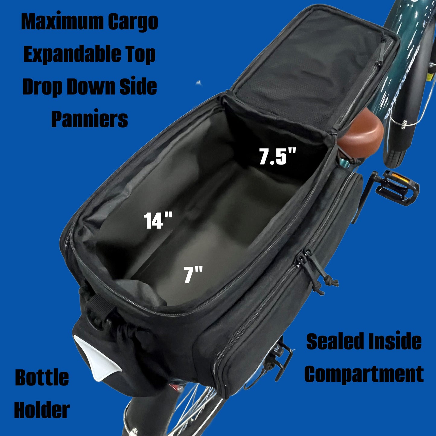 MIK Trunk Bag Big Daddy Bicycle Rack Bag (works only with MIK Rack - not Included)