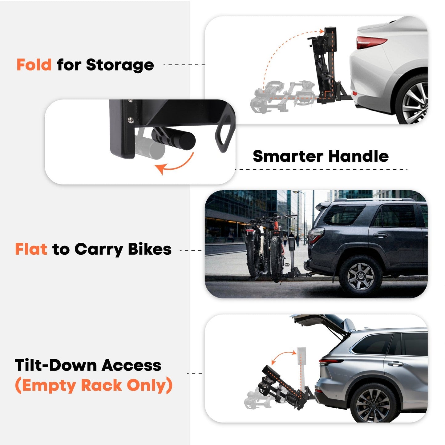 CRAVOT CyberRack E2 Electric Hitch Bike Rack, 2’’ Receiver, 200 LBS Capacity